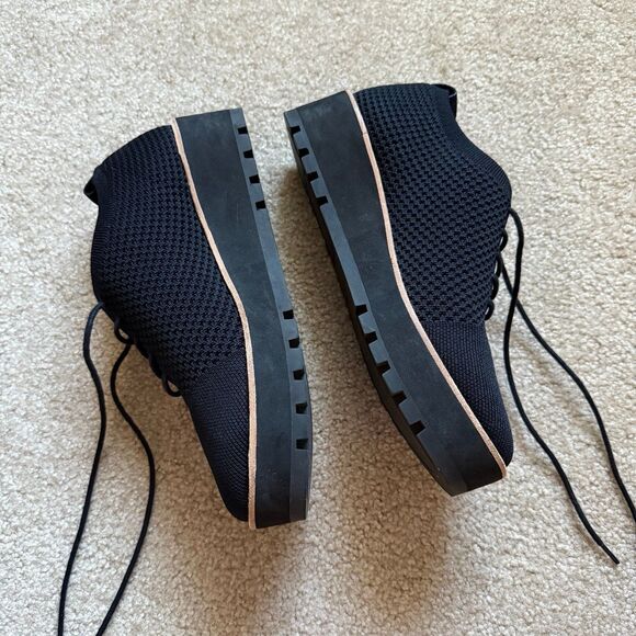 Eileen Fisher Eddy Recycled Stretch Knit Platform Oxford Shoes Size 7 LIKE NEW - Picture 10 of 12